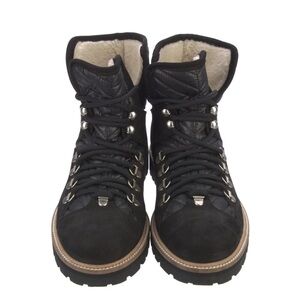 GANNI Leather Combat Boots